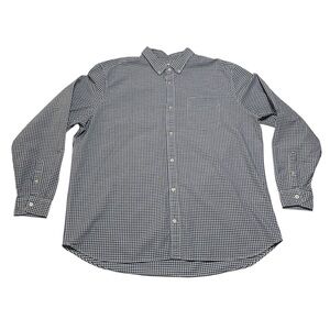 Gap Long Sleeves Button Down Shirt Men’s Size 2X Blue & White 100% Cotton Preppy